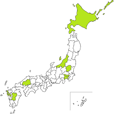 導入地域の日本地図